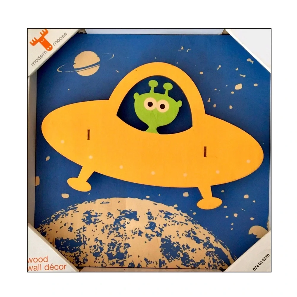 Kid’s 3D Alien Wooden Wall Art by Modern Moose